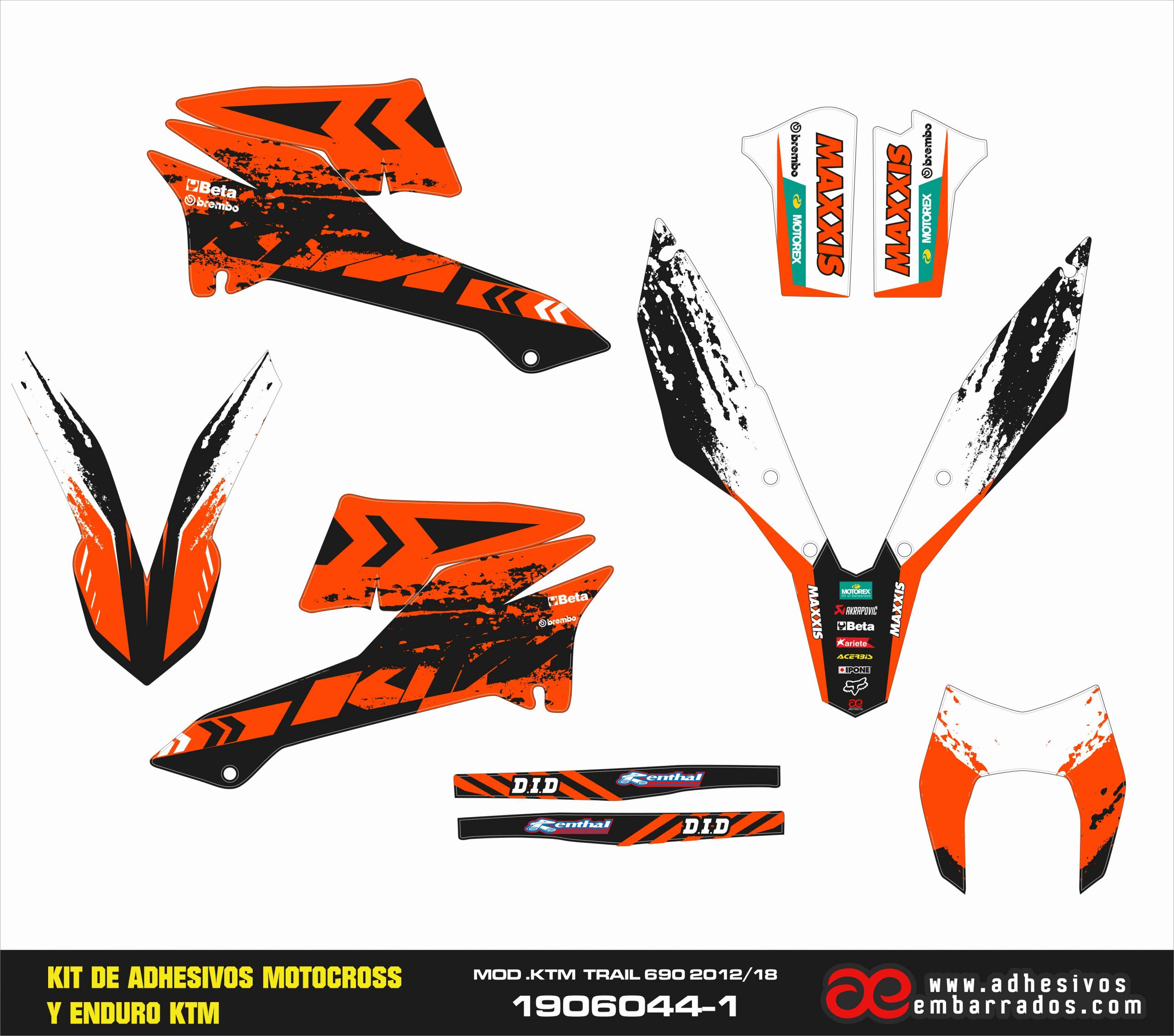 kit de pegatinas ktm 690 trail