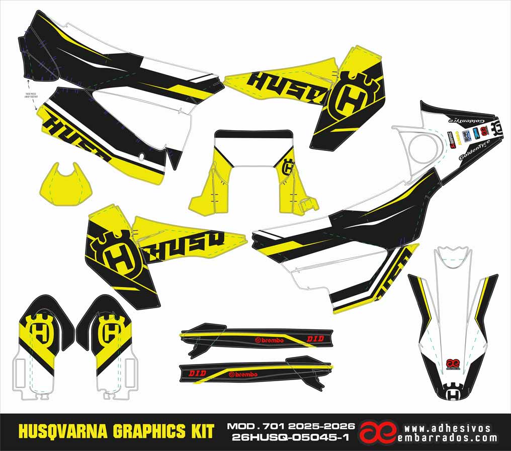 ADHESIVOS Husqvarna 701 BLACK 2025-2026