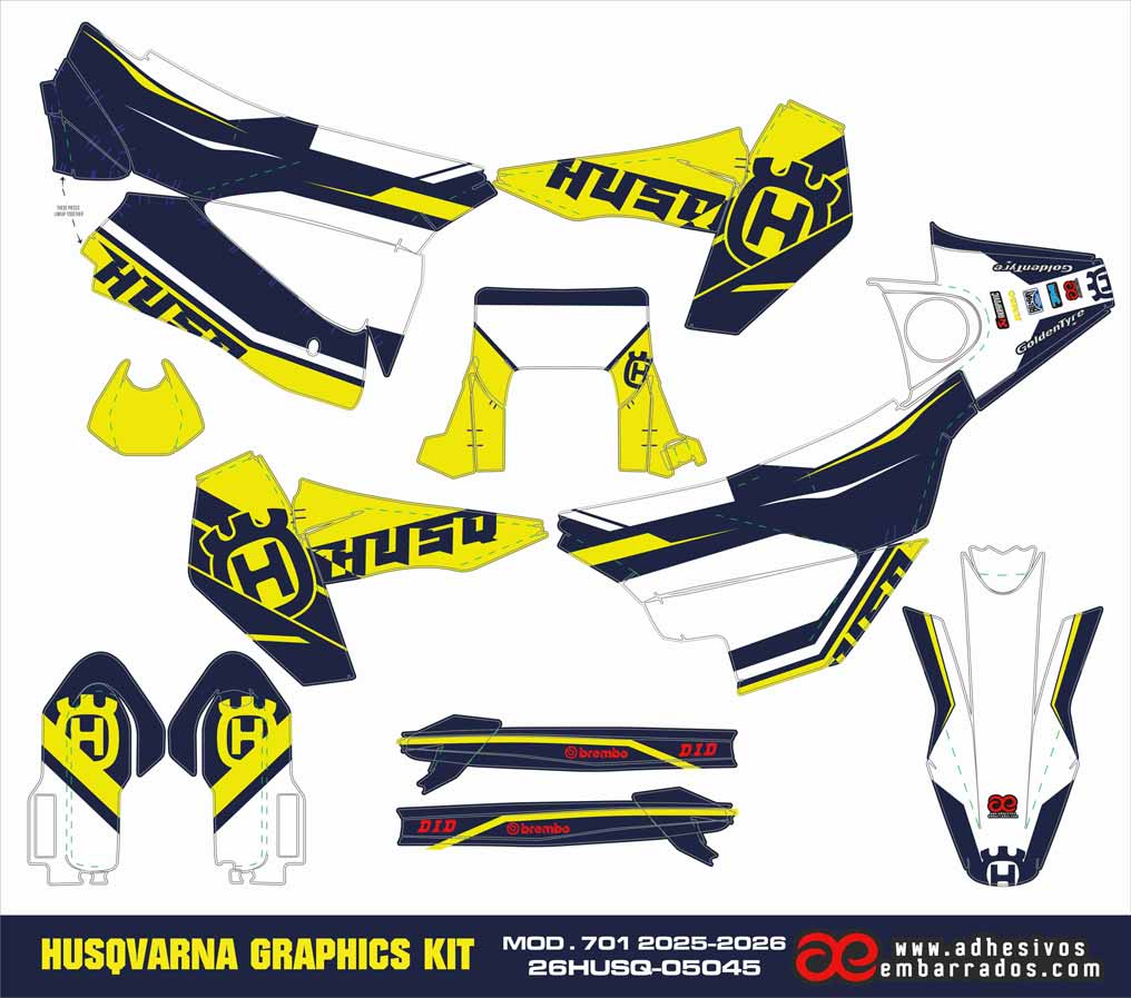ADHESIVOS Husqvarna 701 BLUE 2025-2026