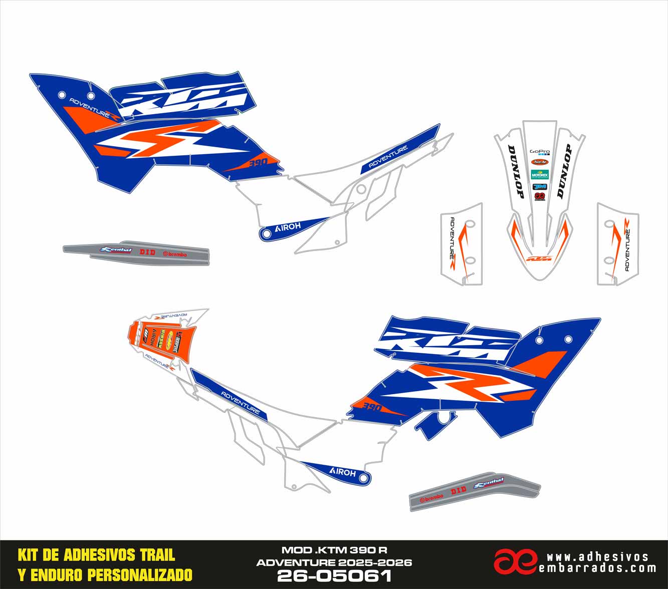 Adhesivos Ktm 390 ADVENTURE R 2025-2026 BLUE