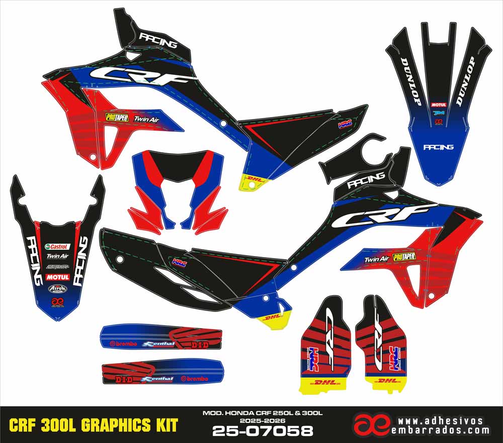 Adhesivos HONDA CRF 250 L & 300 L 2025-2026