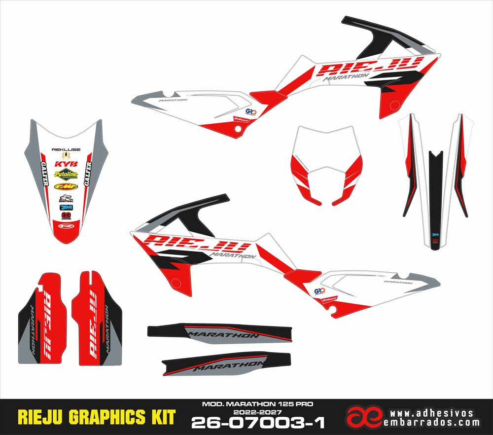 Adhesivos RIEJU Marathon 125 PRO WHITE