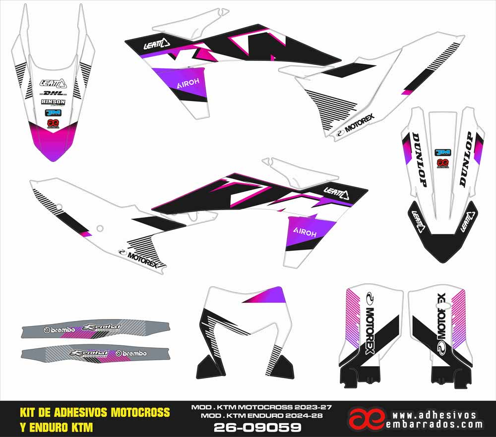 Adhesivos Ktm Violet Gradient